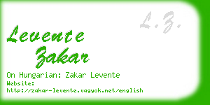 levente zakar business card